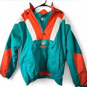 STARTER Teal and Orange Windbreaker Jacket